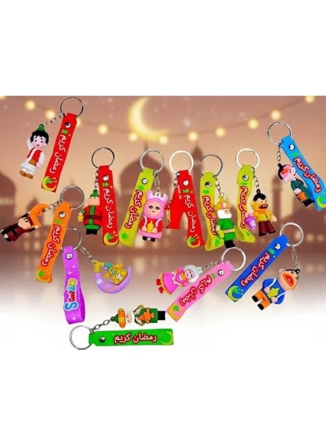 Ramadan keychain With Cartoon Characters - random Shapes - 24 Piece - Image 2